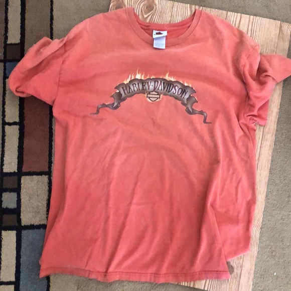 Vintage orange Harley Davidson t-shirt XL - Picture 3 of 4